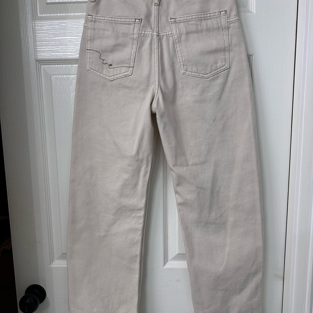 Free People We the Free Deep Trance Dropped Boyfriend Jean Casual Khaki NWOT 24 - Picture 6 of 6